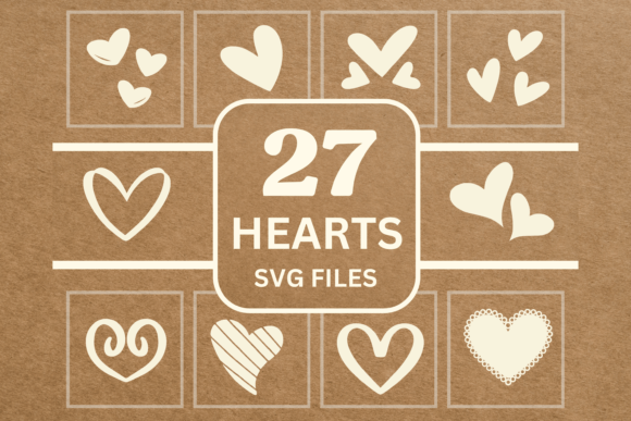 27 Hearts Doodle, Hearts Silhouette Graphics and Illustrations Review