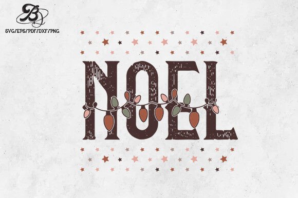Boho Christmas NOEL SVG PNG Design for Graphics and Crafts