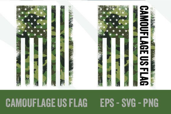 Camo American Flag SVG Graphics and Print Templates Review