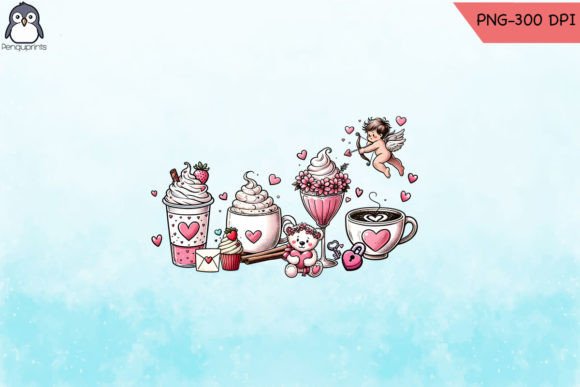 Coffee Heart Valentine PNG Graphics and Crafts Review