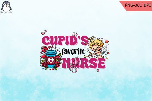 Cupid s Favorite Nurse Valentine PNG Graphics and Crafts