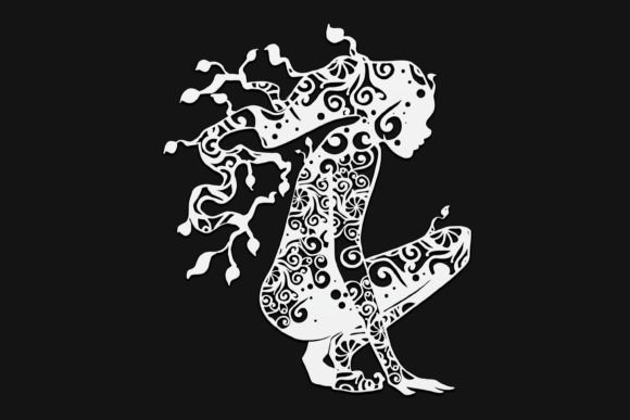 Dryad Mandala Drawing 32: Premium Graphics for Laser Engraving and Web Design