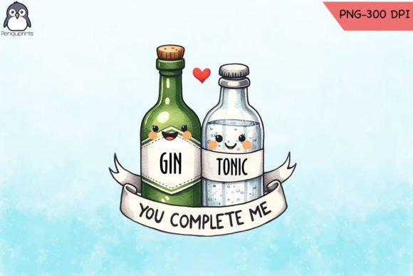 Gin Tonic You Complete Me PNG Graphics and Crafts Review