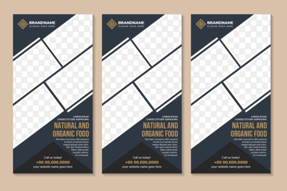 Organic Food Vertical Banner Graphics & Print Templates Review