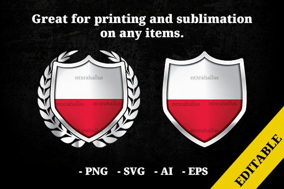 Poland Shield Flag Graphics and Icons Review