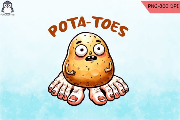 Pota-toes Cute Pun PNG Sublimation Graphics for Crafts