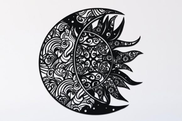Sun and Moon Mandala Drawing 74: A Review of Graphics and Illustrations