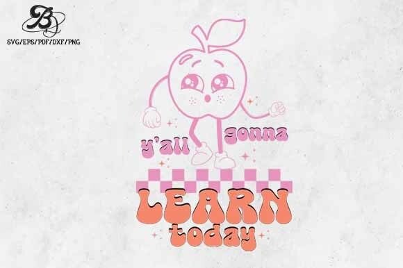 Teacher Retro Apple Mascot SVG for Graphics and Crafts